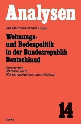 Wohnungs- und Bodenpolitik in der Bundesrepublik Deutschland 1