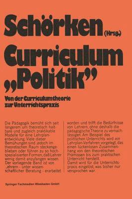 bokomslag Curriculum »Politik«