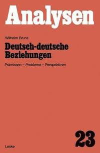 bokomslag Deutsch-deutsche Beziehungen