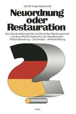 bokomslag Neuordnung oder Restauration?