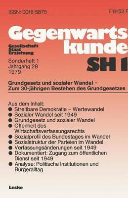 bokomslag Grundgesetz und sozialer Wandel  zum 30. Jahrestag der Verfassung der Bundesrepublik Deutschland