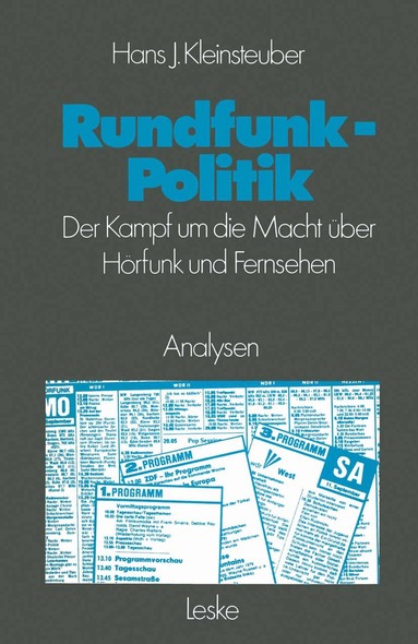Hans J. Kleinsteuber - Rundfunkpolitik in der Bundesrepublik, Häftad