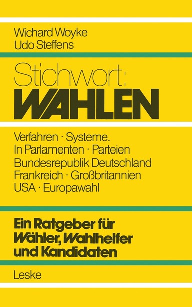 bokomslag Stichwort: Wahlen