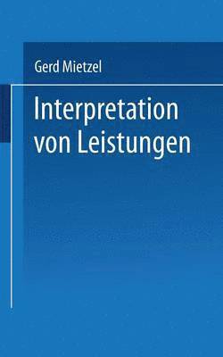 bokomslag Interpretation von Leistungen