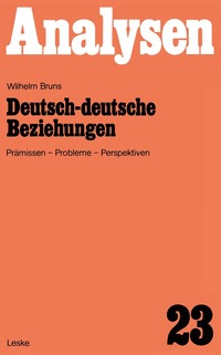 bokomslag Deutsch-deutsche Beziehungen