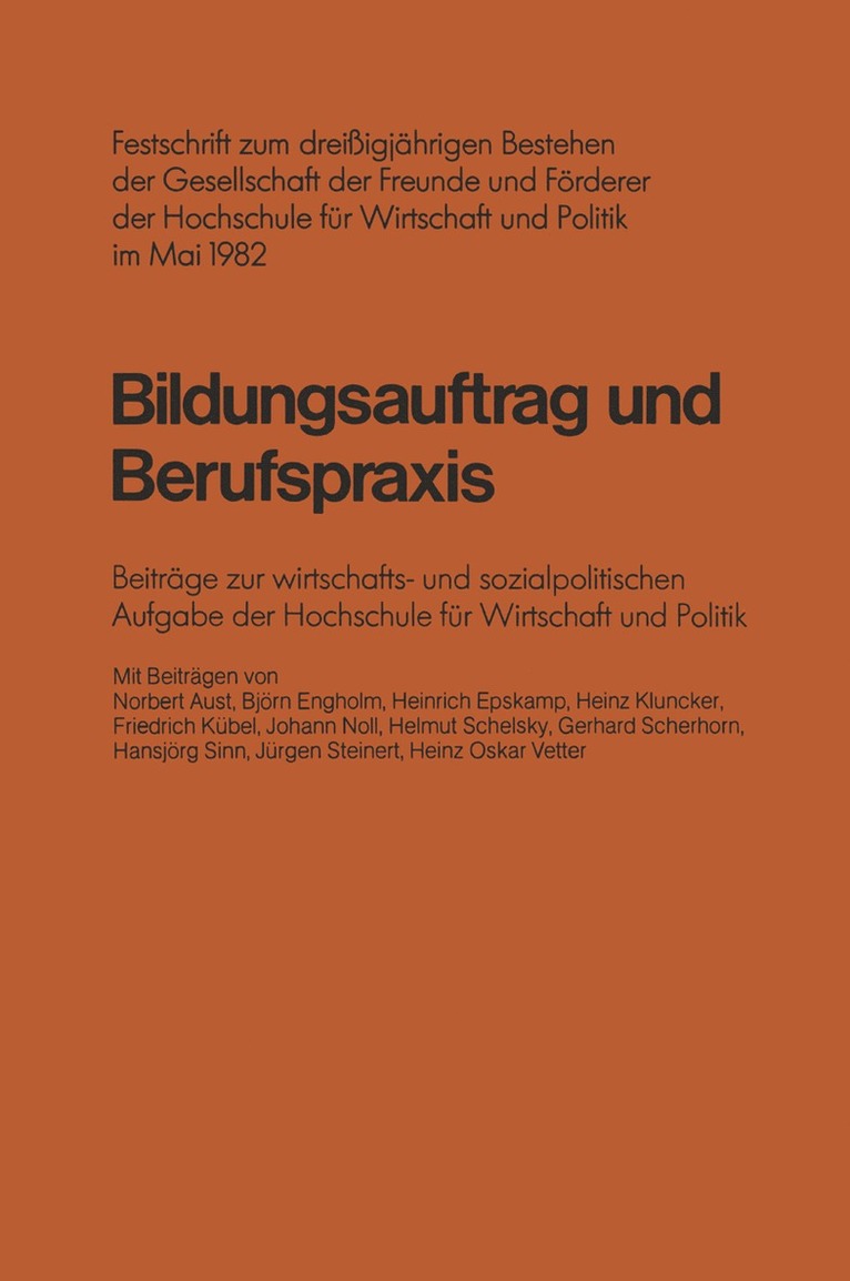 Bildungsauftrag und Berufspraxis 1