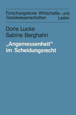 bokomslag ?Angemessenheit" im Scheidungsrecht