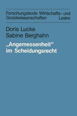 bokomslag Angemessenheit im Scheidungsrecht