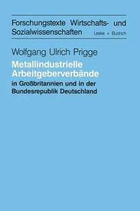 bokomslag Metallindustrielle Arbeitgeberverbnde in Grobritannien und der Bundesrepublik Deutschland