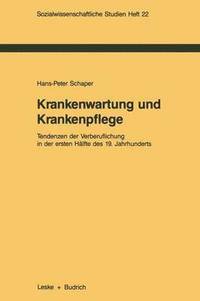 bokomslag Krankenwartung und Krankenpflege