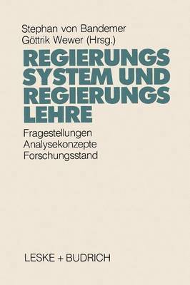 bokomslag Regierungssystem und Regierungslehre