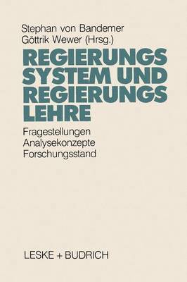 bokomslag Regierungssystem und Regierungslehre