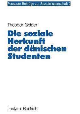 bokomslag Die soziale Herkunft der dnischen Studenten