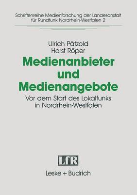 bokomslag Medienanbieter und Medienangebote