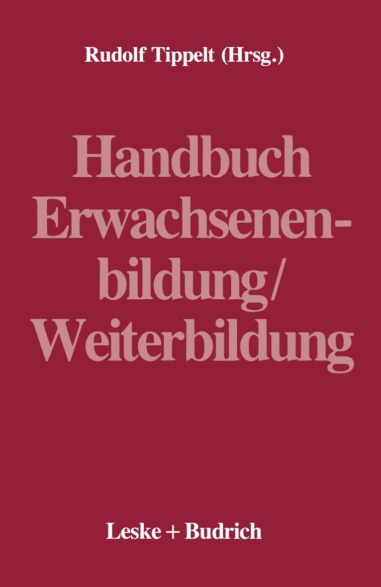 Handbuch Erwachsenenbildung/Weiterbildung 1