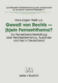 bokomslag Gewalt von Rechts  (k)ein Fernsehthema?