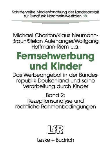 Michael Charlton, Klaus Neumann-Braun, Stefan Aufenanger, Wolfgang Hoffmann-Riem - Fernsehwerbung und Kinder, Häftad