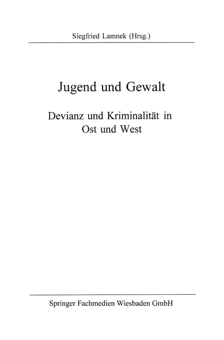 Jugend und Gewalt 1