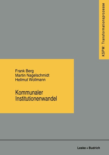 Frank Berg, Martin Nagelschmidt, Hellmut Wollmann - Kommunaler Institutionenwandel, Häftad