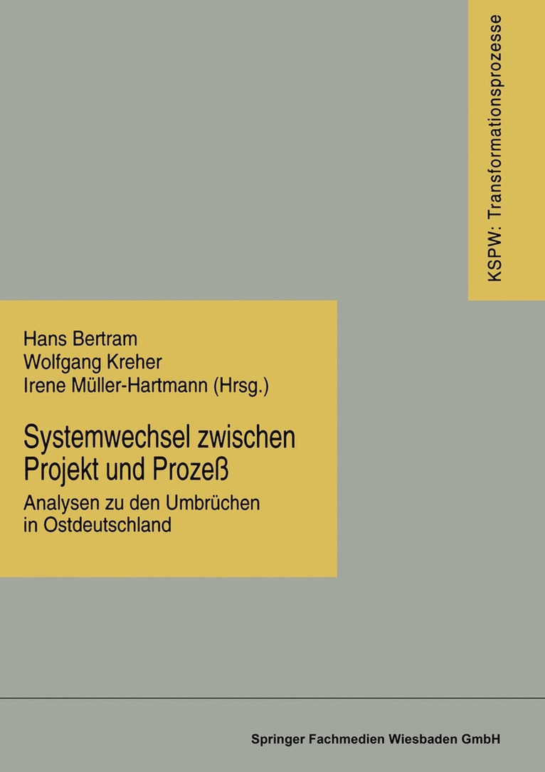 Hans Bertram, Wolfgang Kreher, Irene Müller-Hartmann - Systemwechsel zwischen Projekt und Prozeß, Häftad