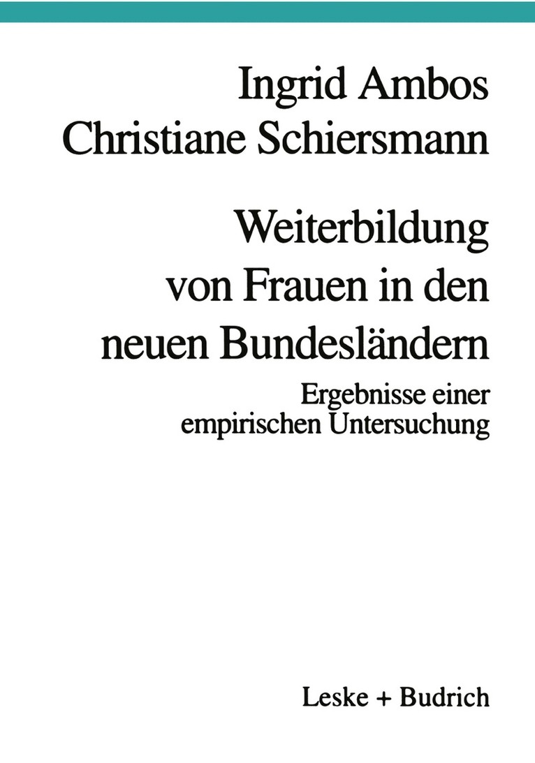 Weiterbildung von Frauen in den neuen Bundeslndern 1