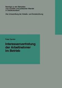 bokomslag Interessenvertretung der Arbeitnehmer im Betrieb