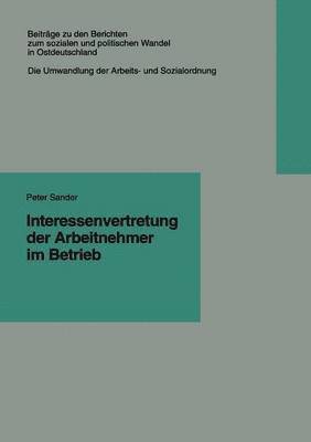 Interessenvertretung der Arbeitnehmer im Betrieb 1