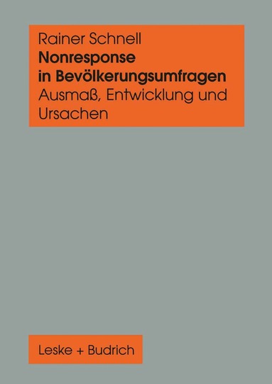 Rainer Schnell - Nonresponse in Bevölkerungsumfragen, Häftad