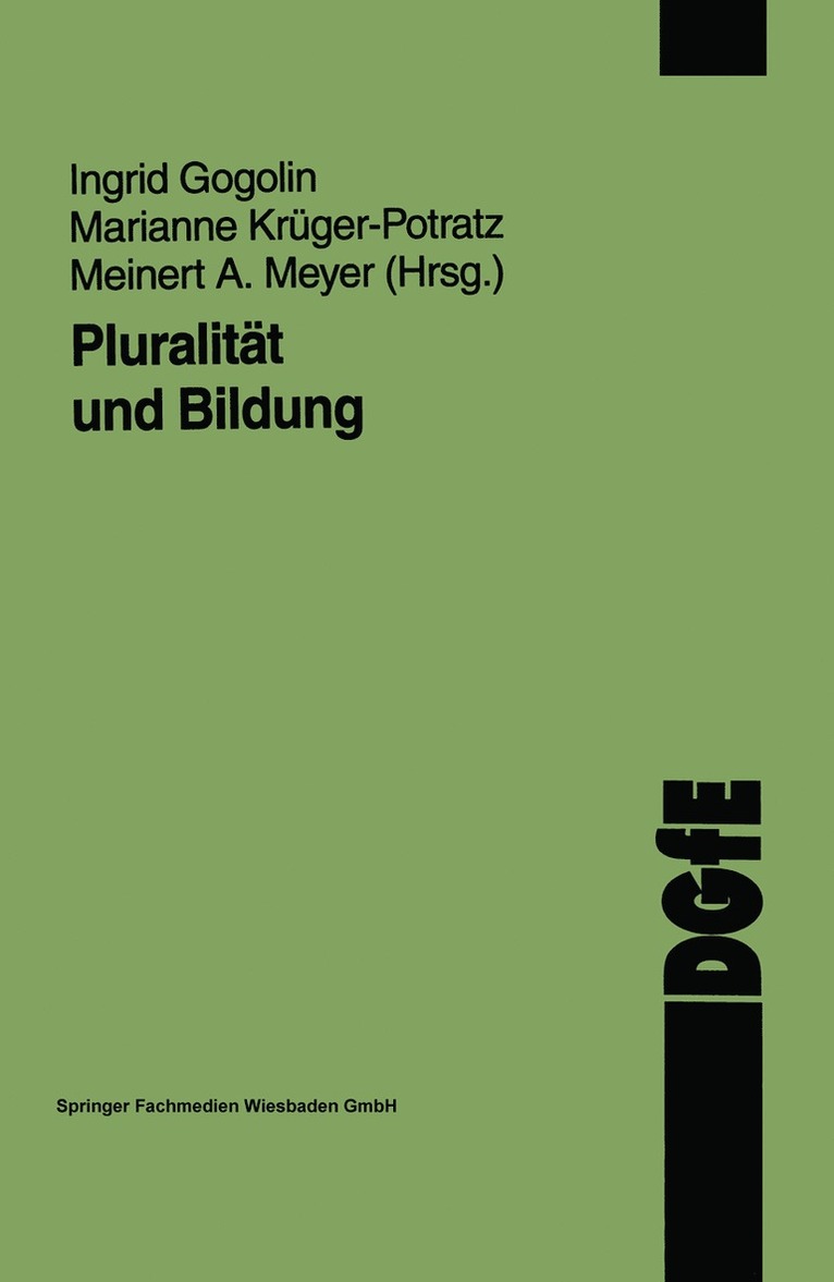 Ingrid Gogolin, Marianne Krüger-Potratz, Meinert A. Meyer, Marianne Kruger-Potratz - Pluralität und Bildung, Häftad