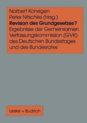 bokomslag Revision des Grundgesetzes?