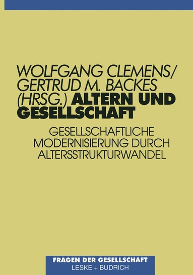 Wolfgang Clemens, Gertrud M. Backes - Altern und Gesellschaft, Häftad