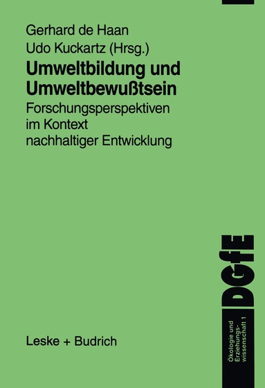 Gerhard de Haan, Udo Kuckartz - Umweltbildung und Umweltbewußtsein, Häftad