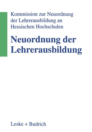 bokomslag Neuordnung der Lehrerausbildung