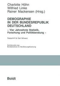 bokomslag Demographie in der Bundesrepublik Deutschland