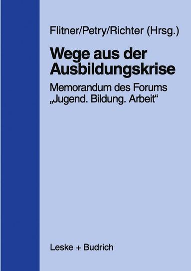 Andreas Flitner, Christian Petry, Ingo Richter - Wege aus der Ausbildungskrise, Häftad