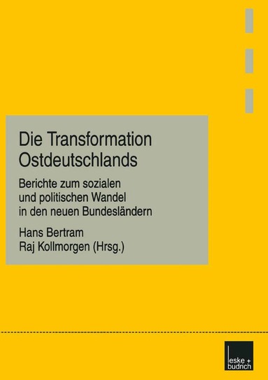 Hans Bertram, Raj Kollmorgen - Die Transformation Ostdeutschlands, Häftad