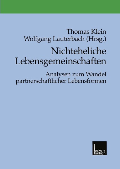 Thomas Klein, Wolfgang Lauterbach - Nichteheliche Lebensgemeinschaften, Häftad