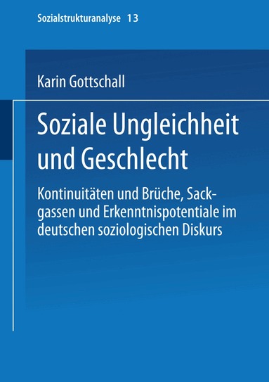 Karin Gottschall - Soziale Ungleichheit und Geschlecht, Häftad