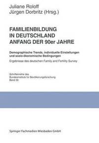 bokomslag Familienbildung in Deutschland Anfang der 90er Jahre