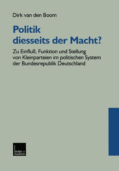 Dirk van den Boom - Politik diesseits der Macht?, Häftad