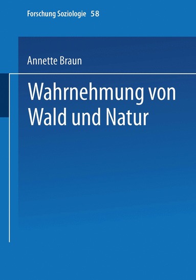 bokomslag Wahrnehmung von Wald und Natur