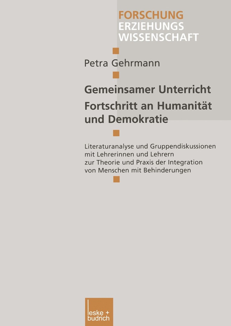 Petra Gehrmann - Gemeinsamer Unterricht — Fortschritt an Humanität und Demokratie, Häftad