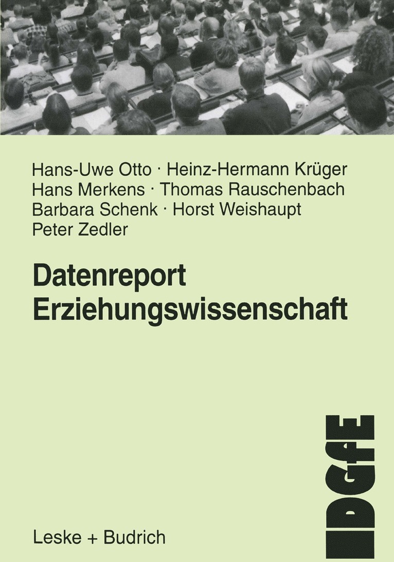 Datenreport Erziehungswissenschaft 1