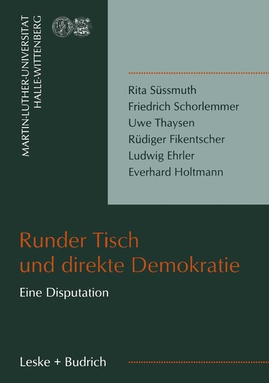 Gunnar Berg - Runder Tisch und direkte Demokratie, Häftad