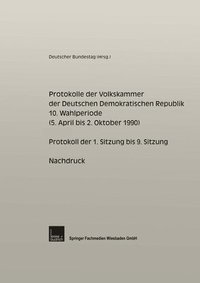 bokomslag Protokolle der Volkskammer der Deutschen Demokratischen Republik