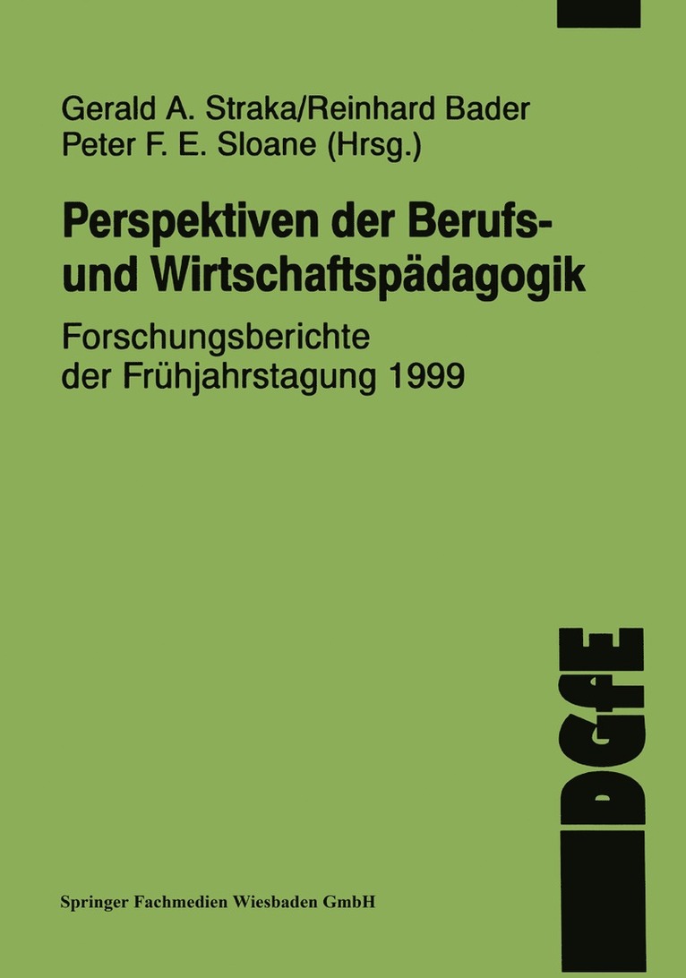 Gerald A. Straka - Perspektiven der Berufs- und Wirtschaftspädagogik, Häftad