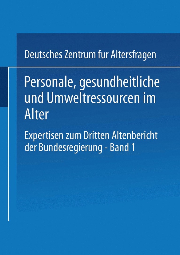 Kenneth A Loparo, Kenneth A. Loparo, Deutsches Zentrum Fur Altersfragen - Personale, gesundheitliche und Umweltressourcen im Alter, Häftad