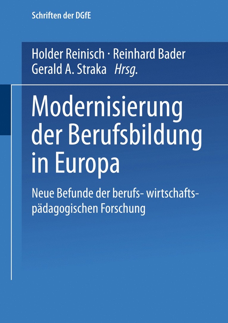 Modernisierung der Berufsbildung in Europa 1