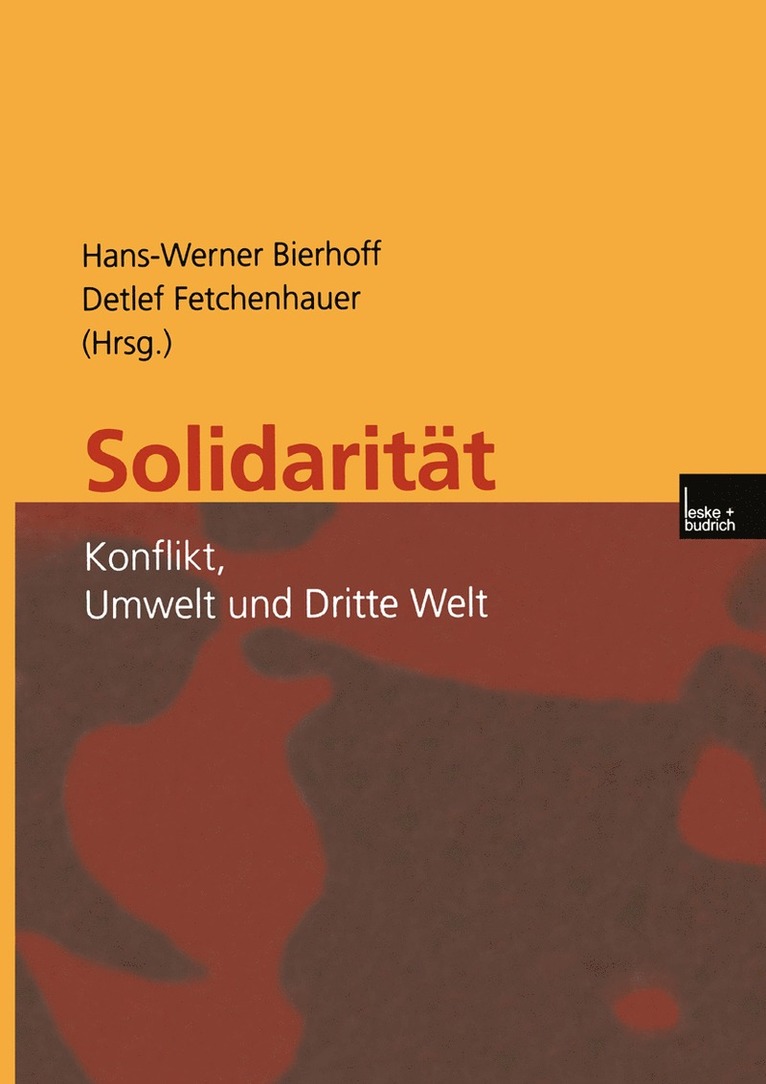 Hans-Werner Bierhoff, Detlef Fetchenhauer, Detlef Fetchenglishhauer - Solidarität, Häftad