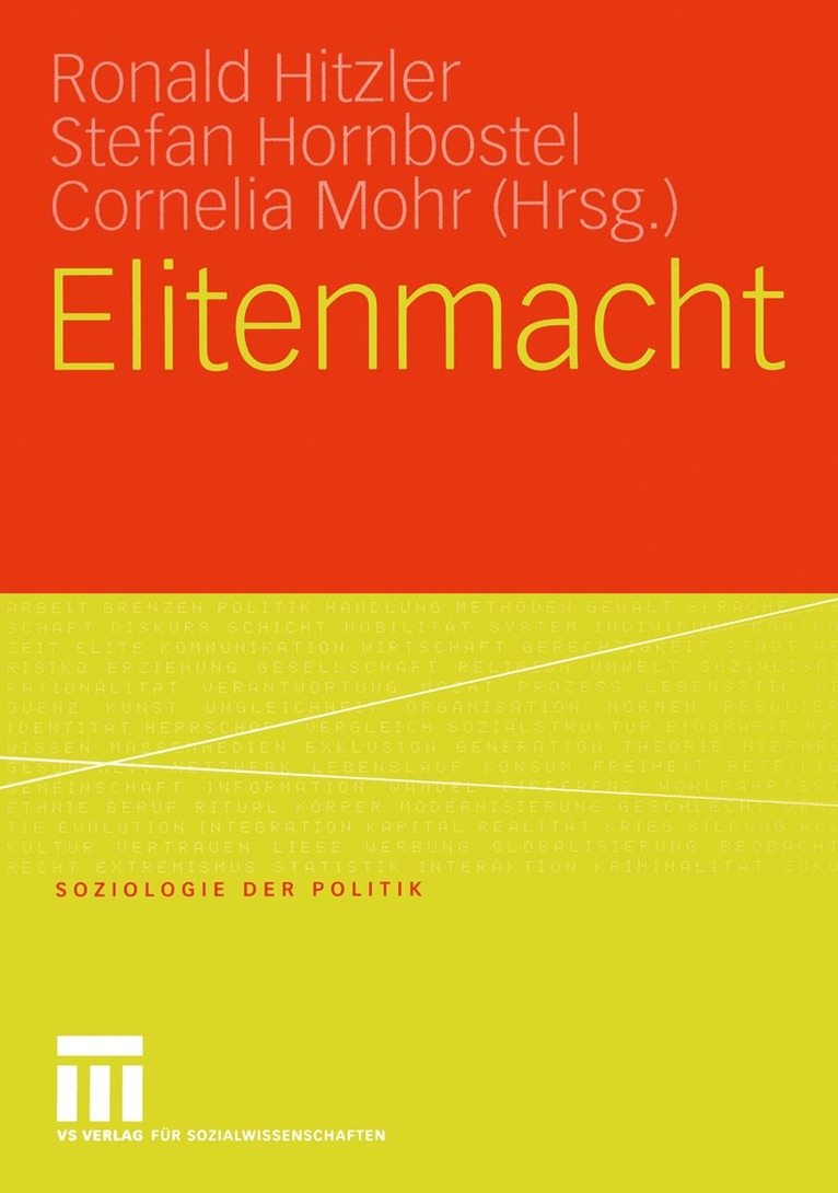 Ronald Hitzler, Stefan Hornbostel, Cornelia Mohr, Ronald Hitzler, Stefan Hornbostel - Elitenmacht, Häftad